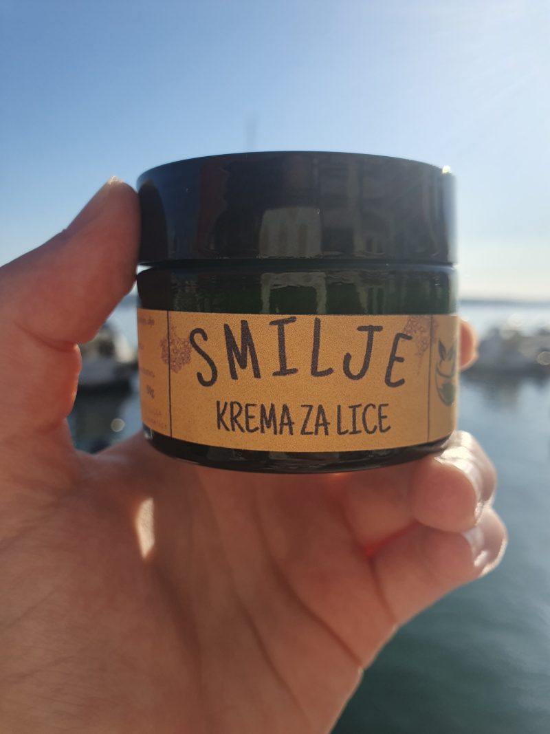 krema za lice, prirodna krema za lice, krema od smilja, snjeguljica cosmetics, prirodna kozmetika